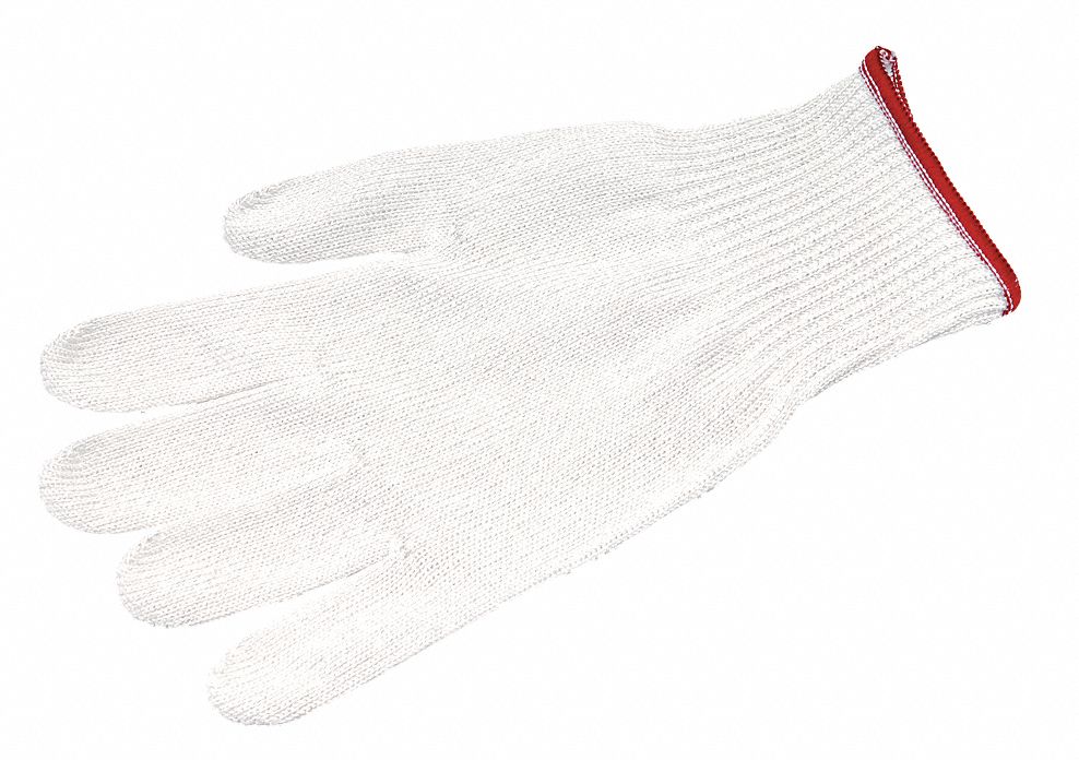 Cut Resistant Glove,White,Reversible,M