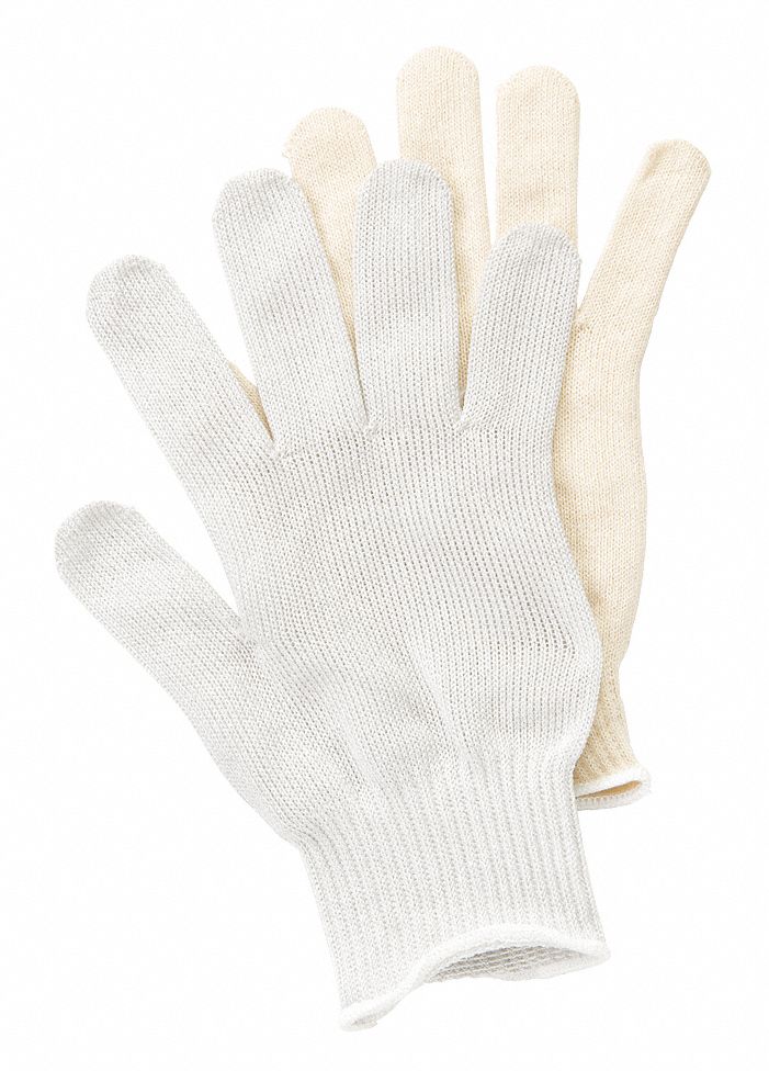 Cut Resistant Glove,White,Reversible,M