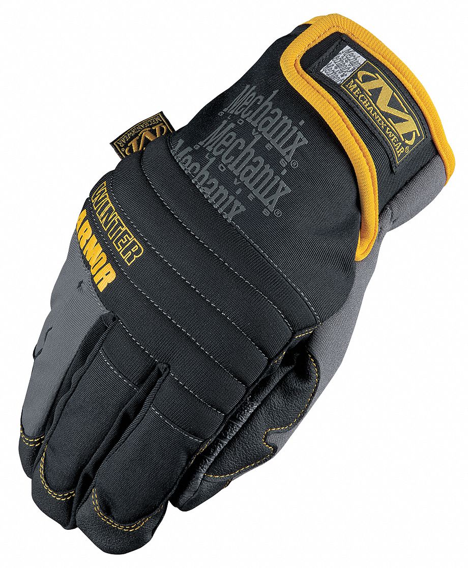 Cold Protection Gloves,L,Black/Gray,PR