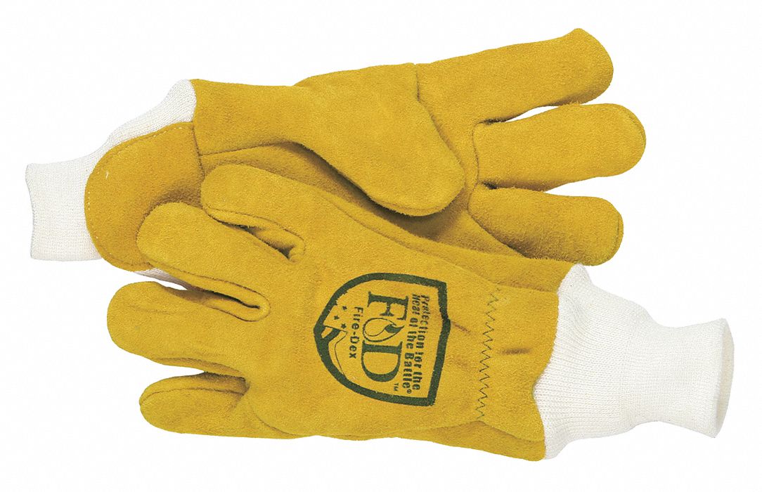 Firefighters Gloves,XL,Elkhide Lthr,PR