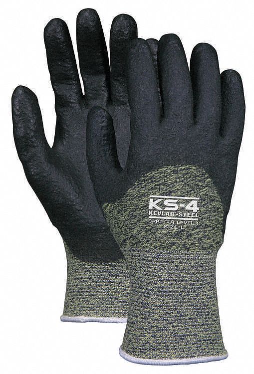 Cut Resistant Gloves,PVC,L,PR
