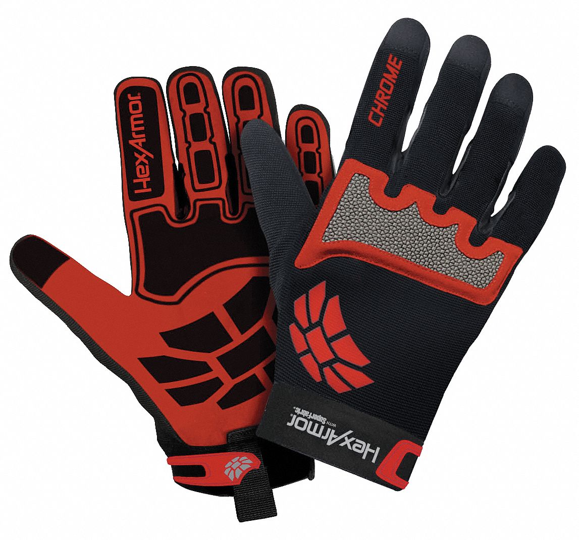 Cut Resistant Gloves,Red/Black,L,PR
