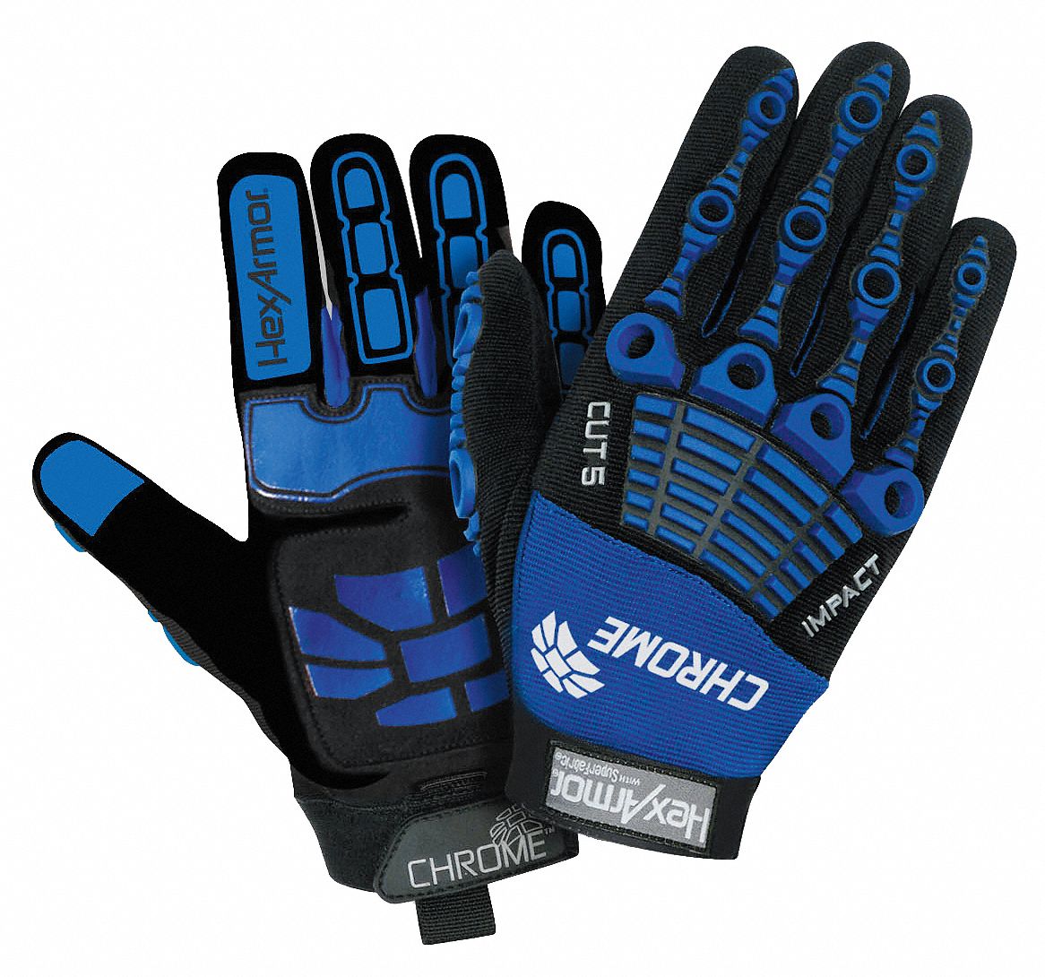 Cut Resistant Gloves,Blue/Black,L,PR