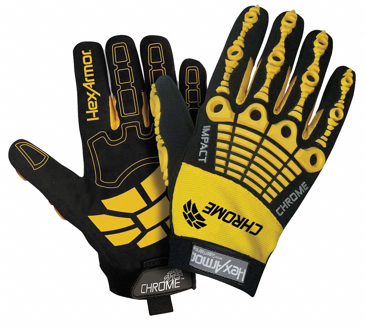 Cut Resistant Gloves,Yellow/Black,L,PR