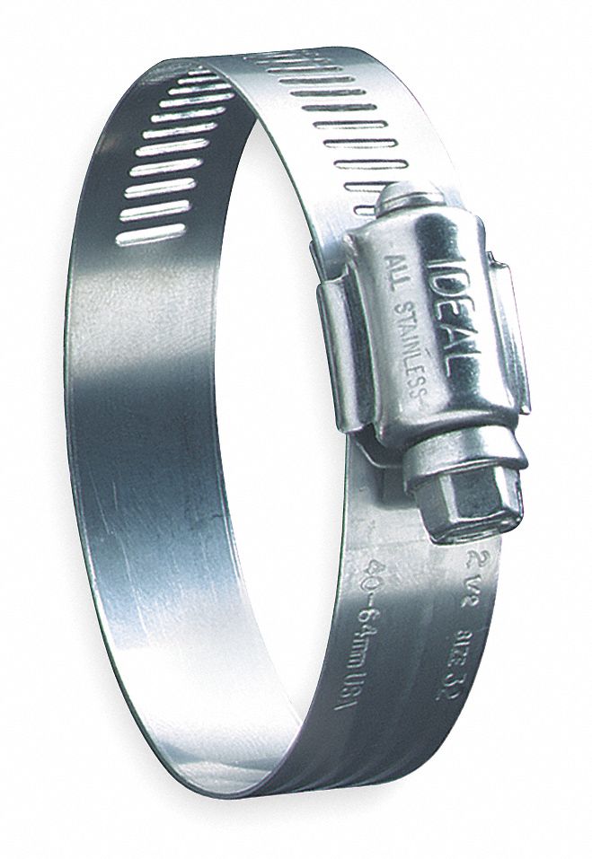 Hose Clamp, Min.Dia.2-1/2, SAE 64, PK10
