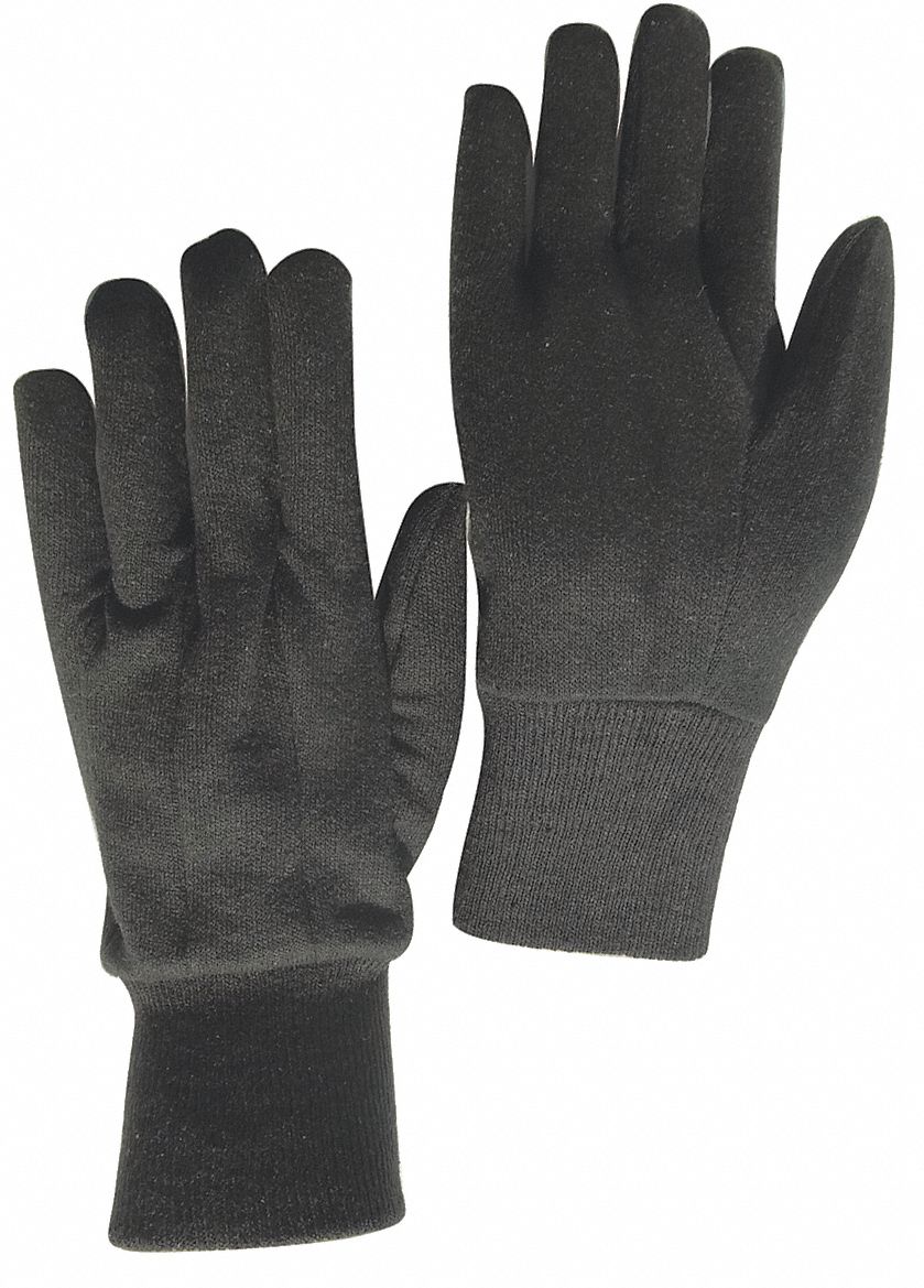 Jersey Gloves,Poly/Cotton, L,Brown,PR