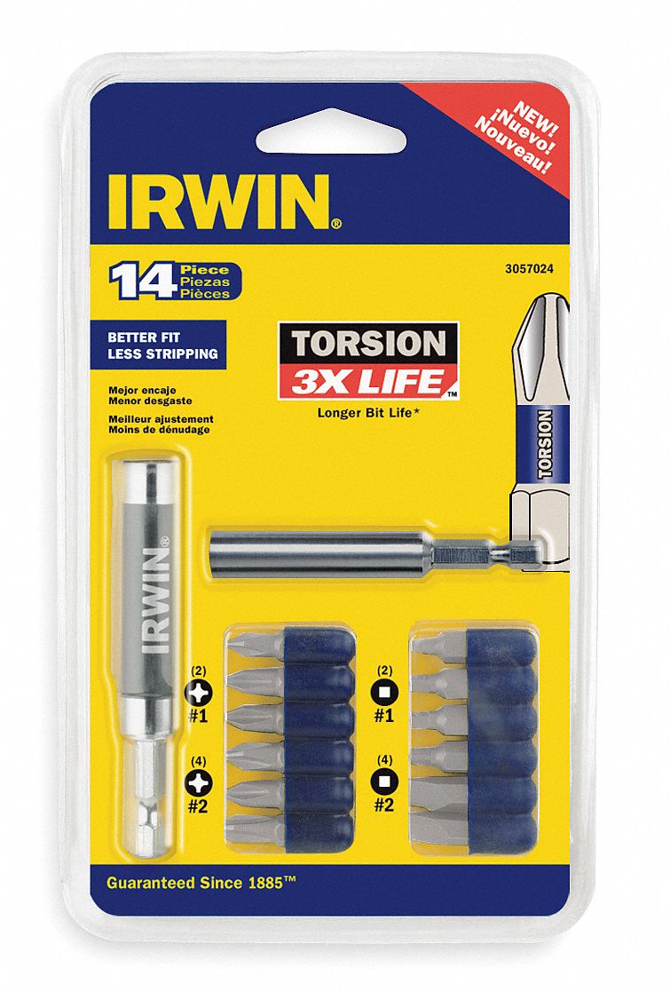Torsion Quick Change Set, Bit Holder, 14pc