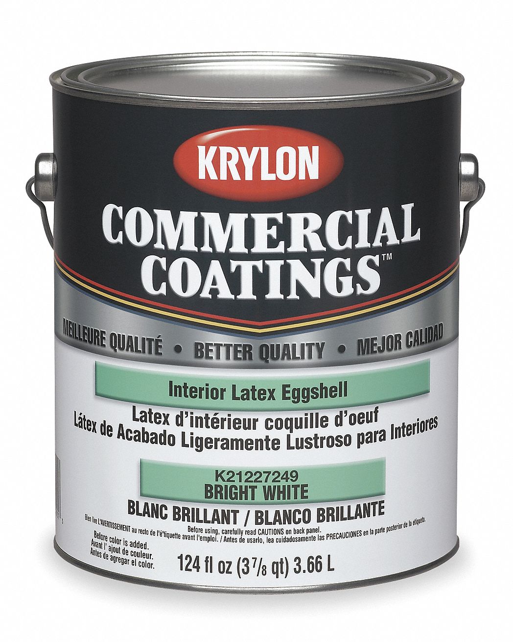 VinylAcrylLatexBright Wht, Eggshell, 1gal