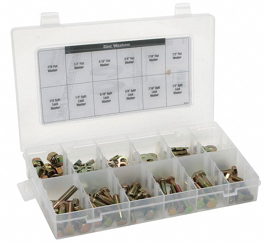 Cap Screw Assortment, Hex, 60 Pc, Metric