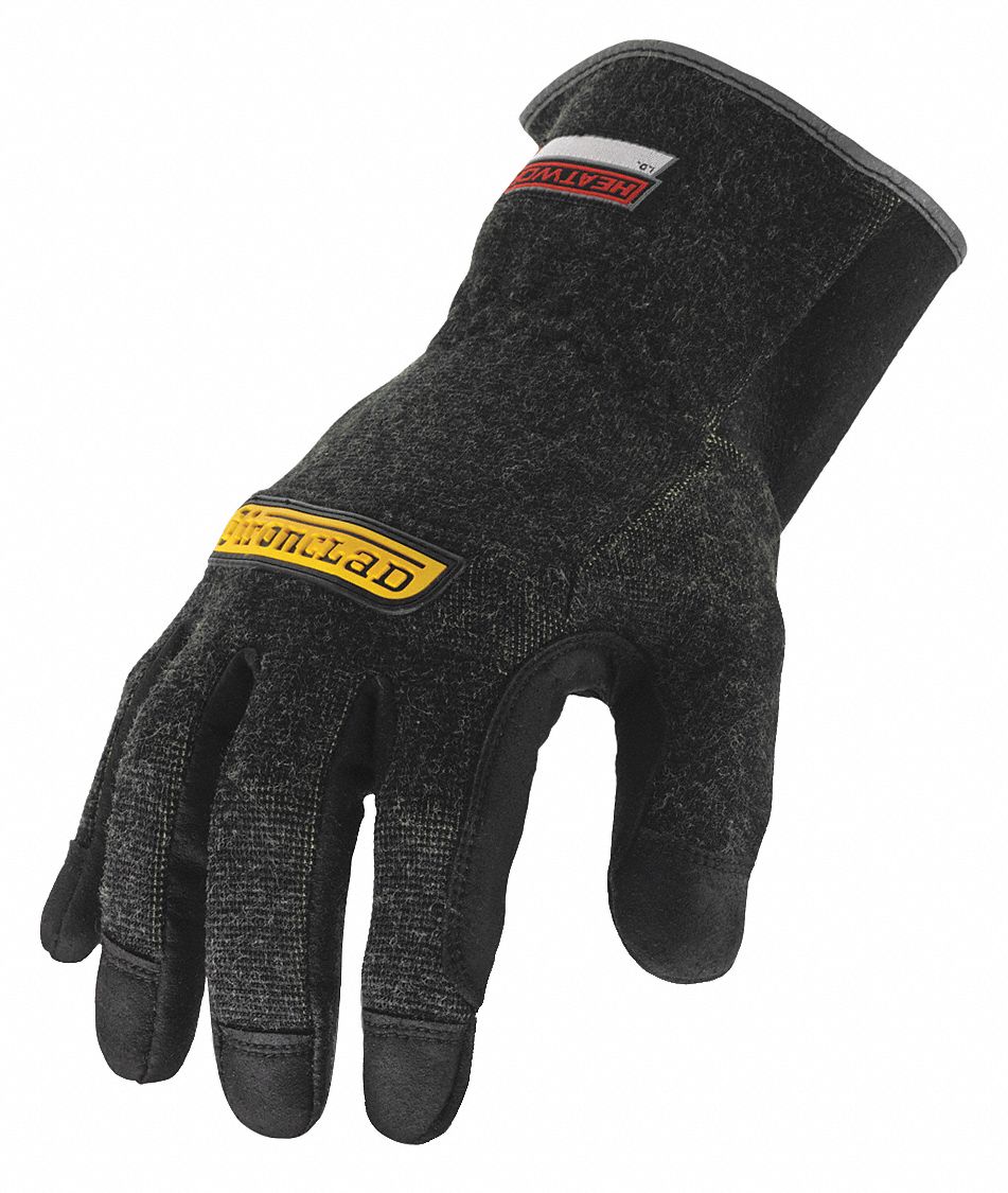 Heat Resist Gloves,Black, L,Kevlar,PR