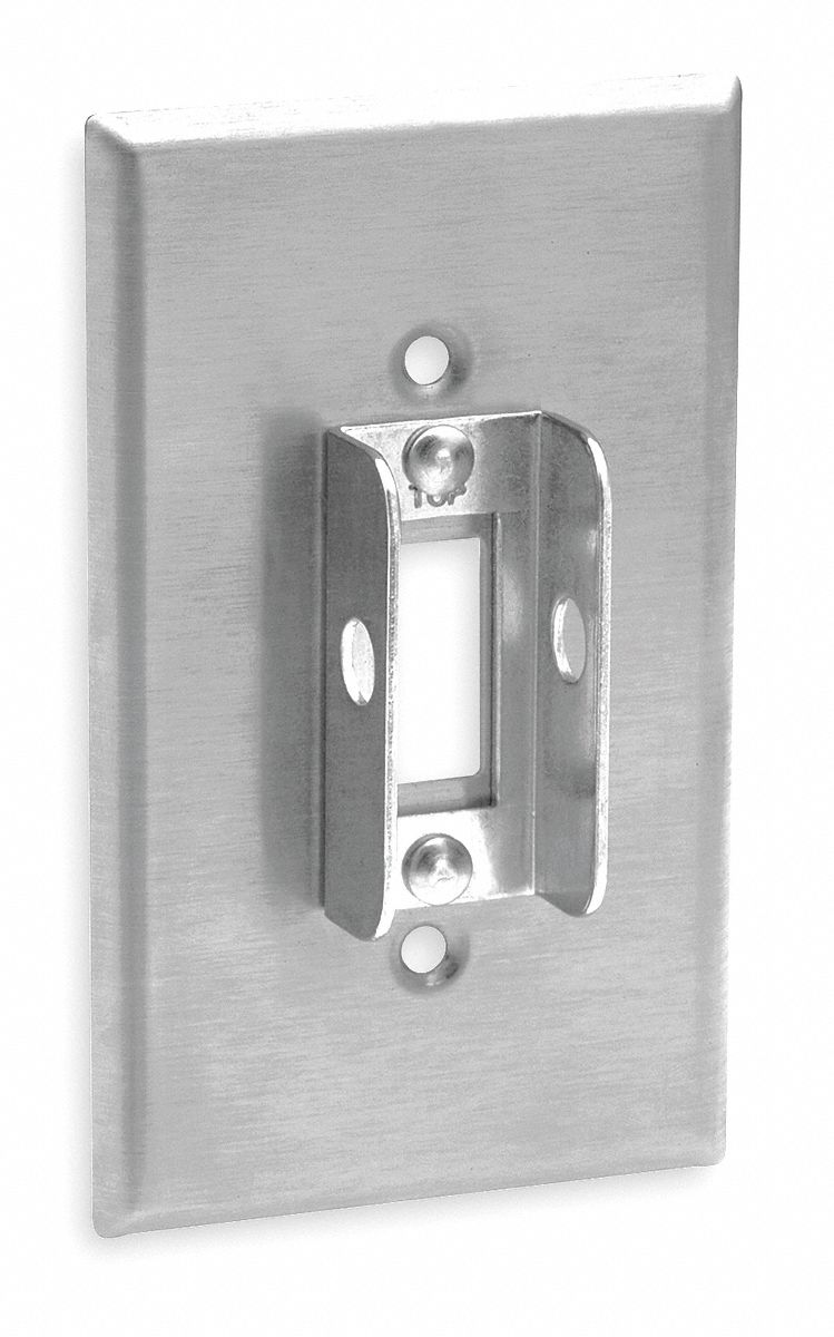 Lockout Wallplate, Single Gang Toggle, SS