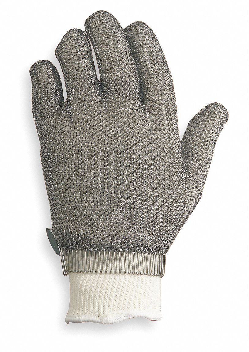 Cut Resistant Glove,Silver,Reversible,L