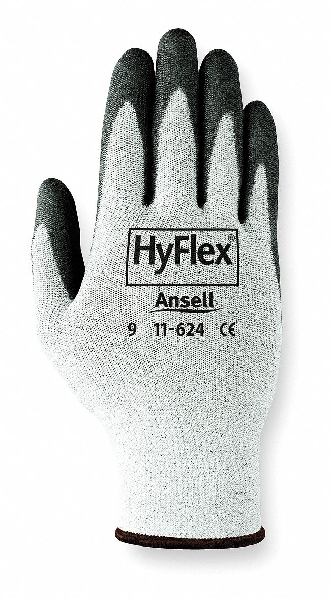 Cut Resistant Gloves,Gray/Black,L,PR