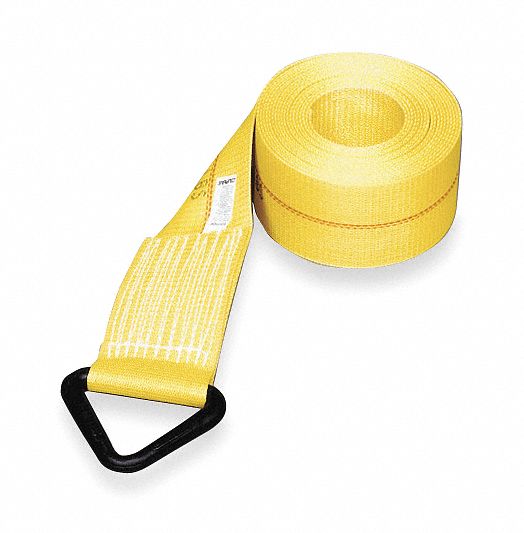 Web Strap, Winch, Tri Ring, 27 Ft, 5000 Lb