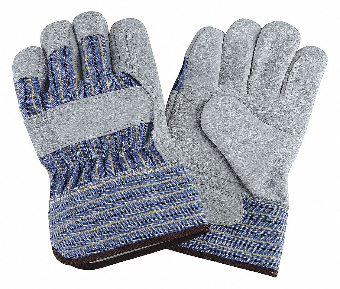 Leather Gloves,Split/Double,L,PR
