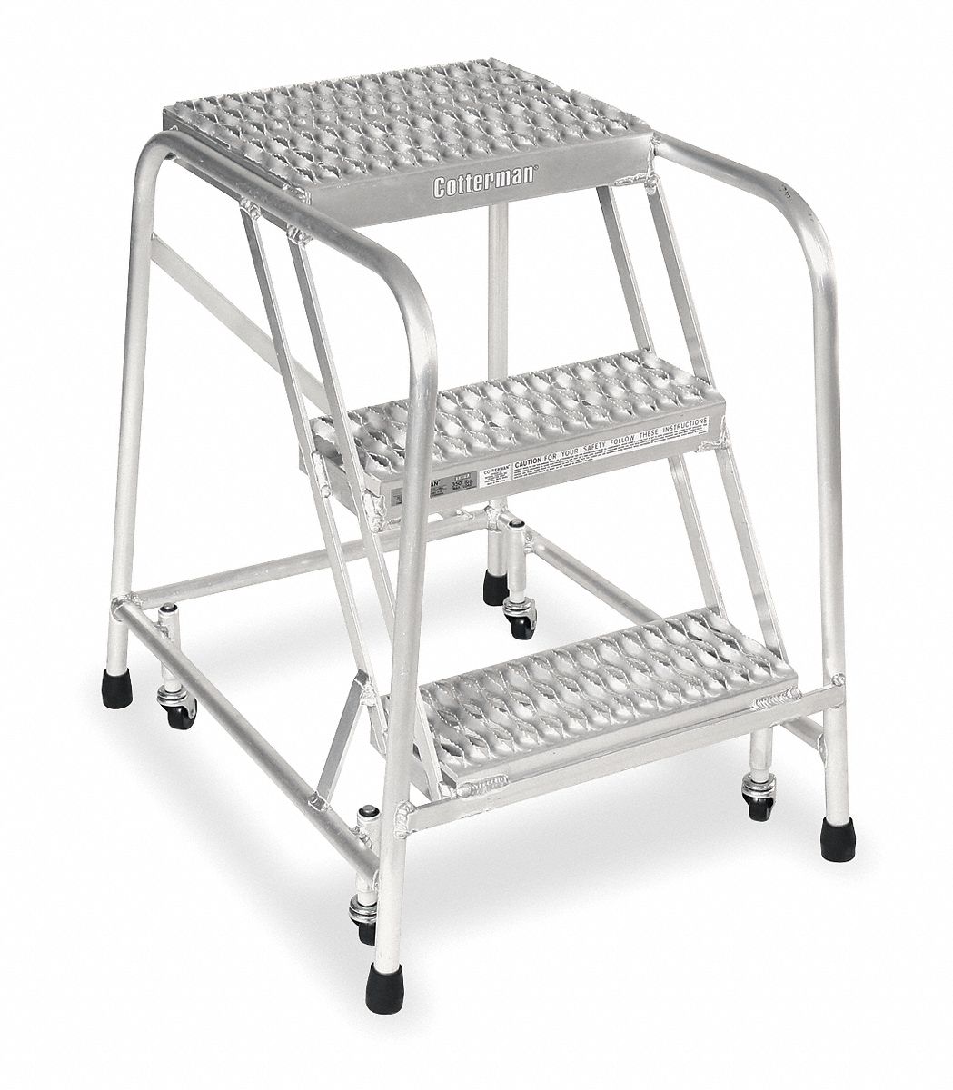 Rolling Ladder, Steps 2, Aluminum