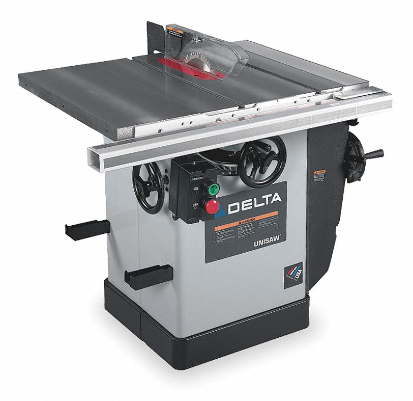 Table Saw, 10 In, 1 3/4 HP, 15 A, 120 V