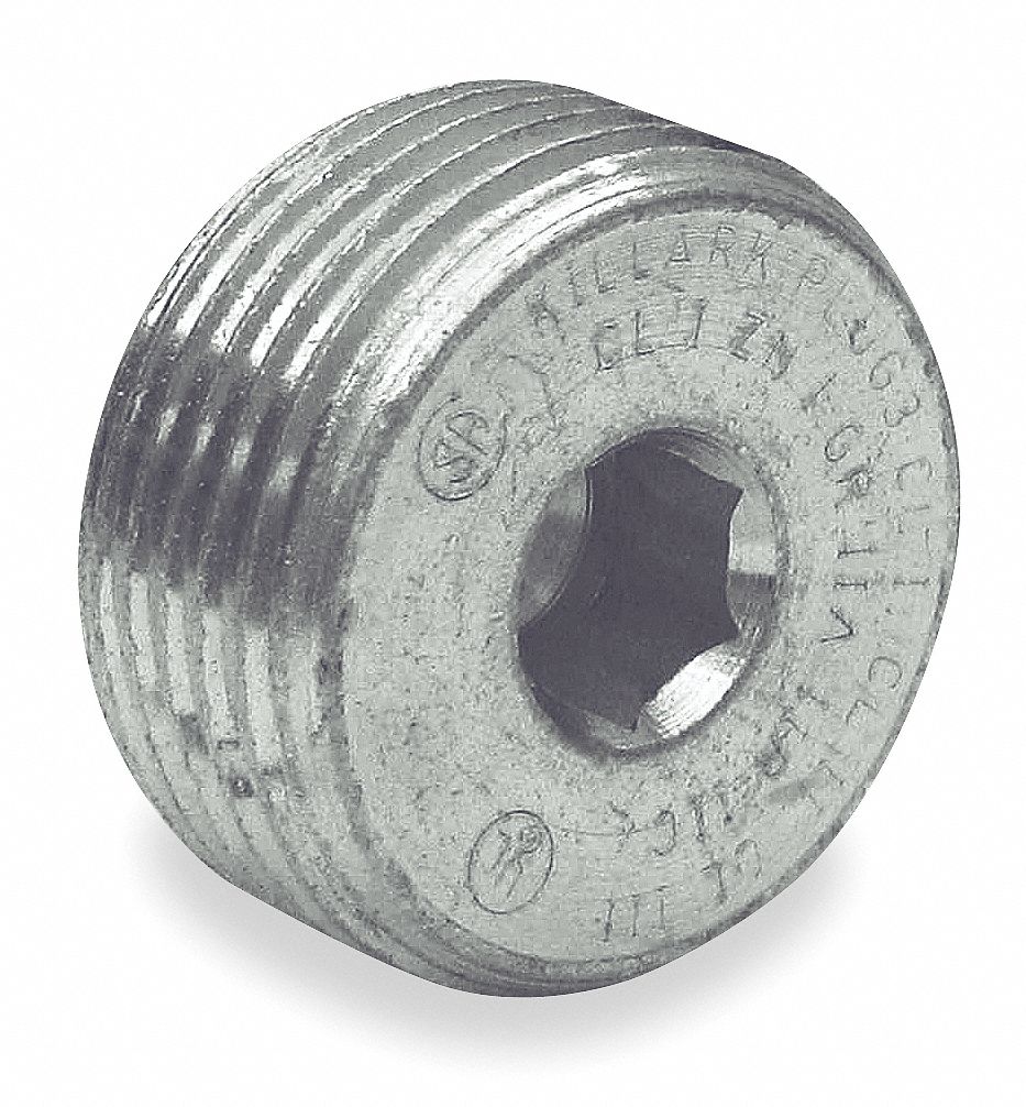 Plug, Recessed, 1 In