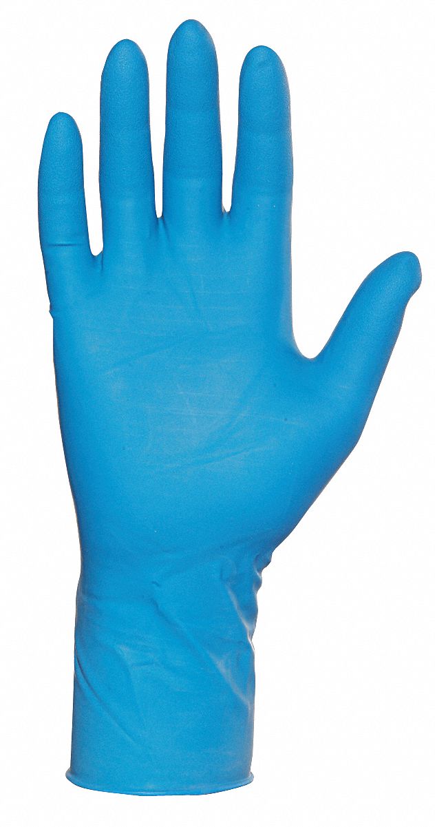 Disposable Gloves,Latex,XL,Blue,PK50