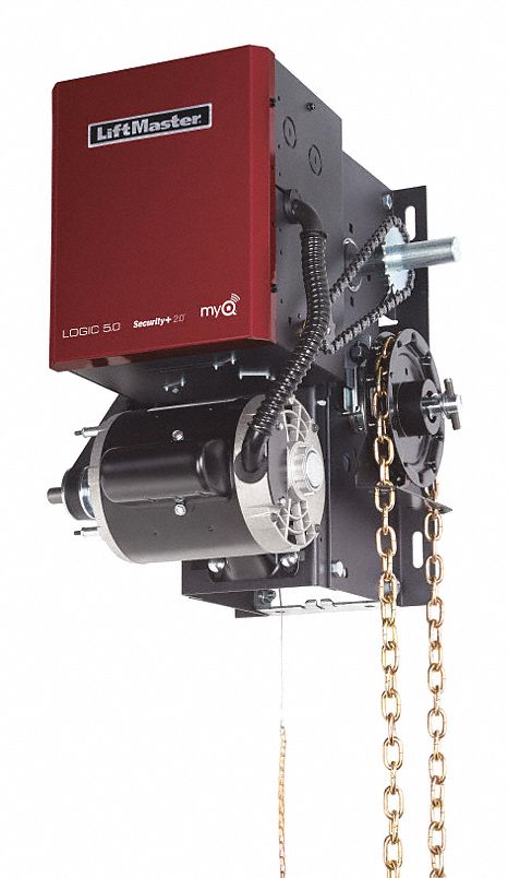 Indusl Door Opener, Hoist/Left, Max H 24Ft