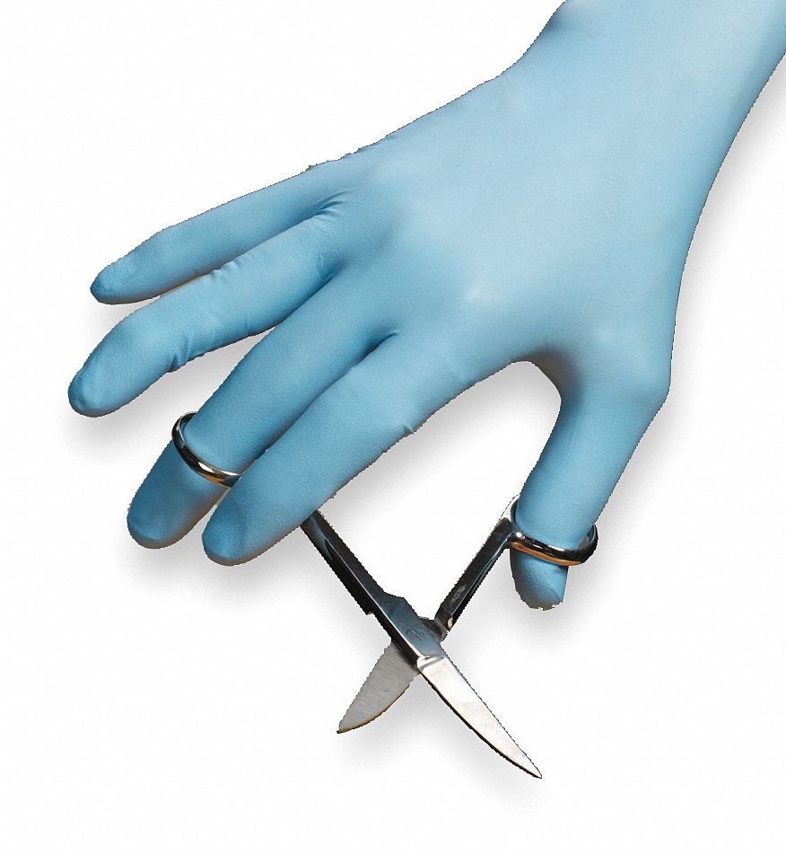 Disposable Gloves,Nitrile,L,Blue,PK100