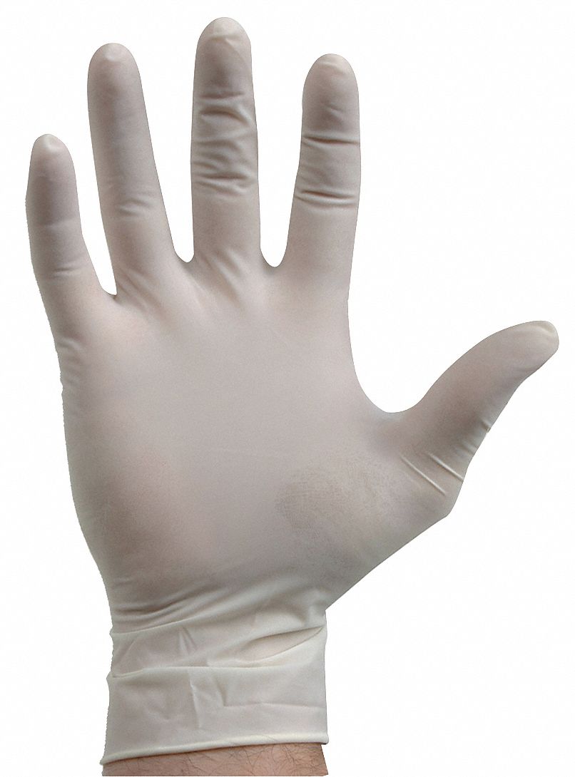 Disposable Gloves,Latex,L,Natural,PK100