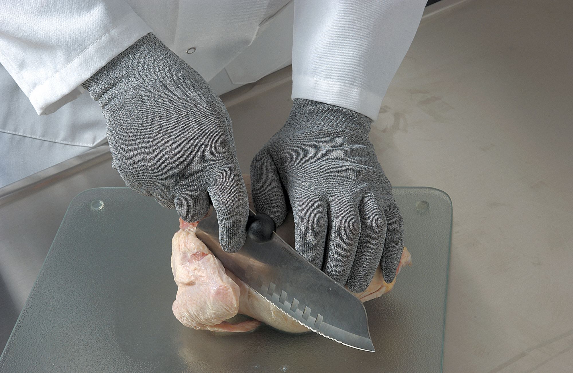 Cut Resistant Gloves,Gray,L