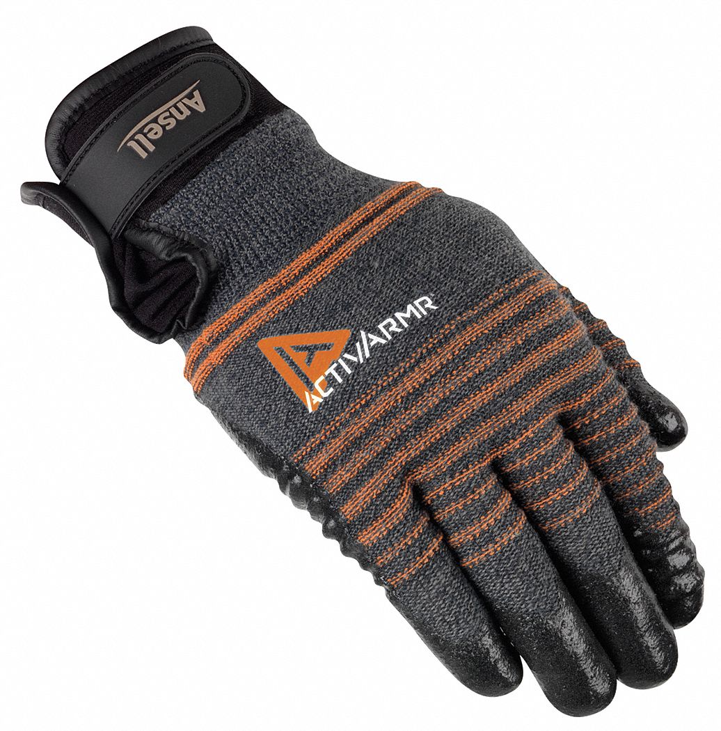 Cut Resistant Gloves,Black/Gray,L,Pr