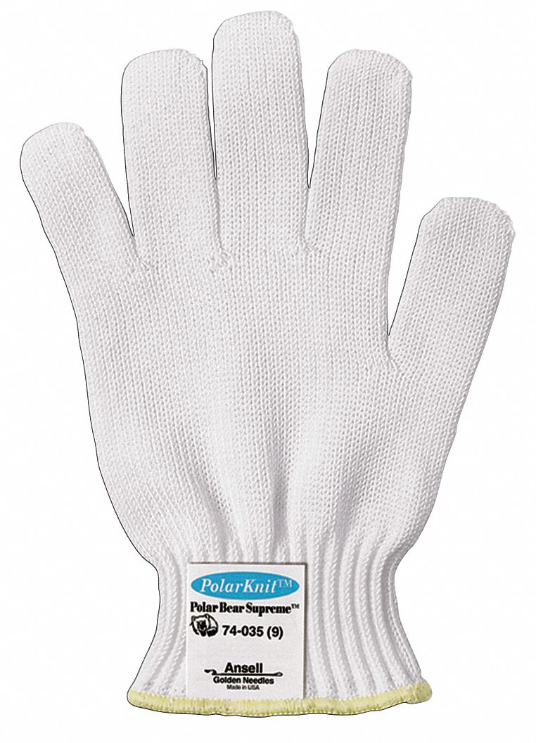 Cut Resistant Glove,White,Reversible,7