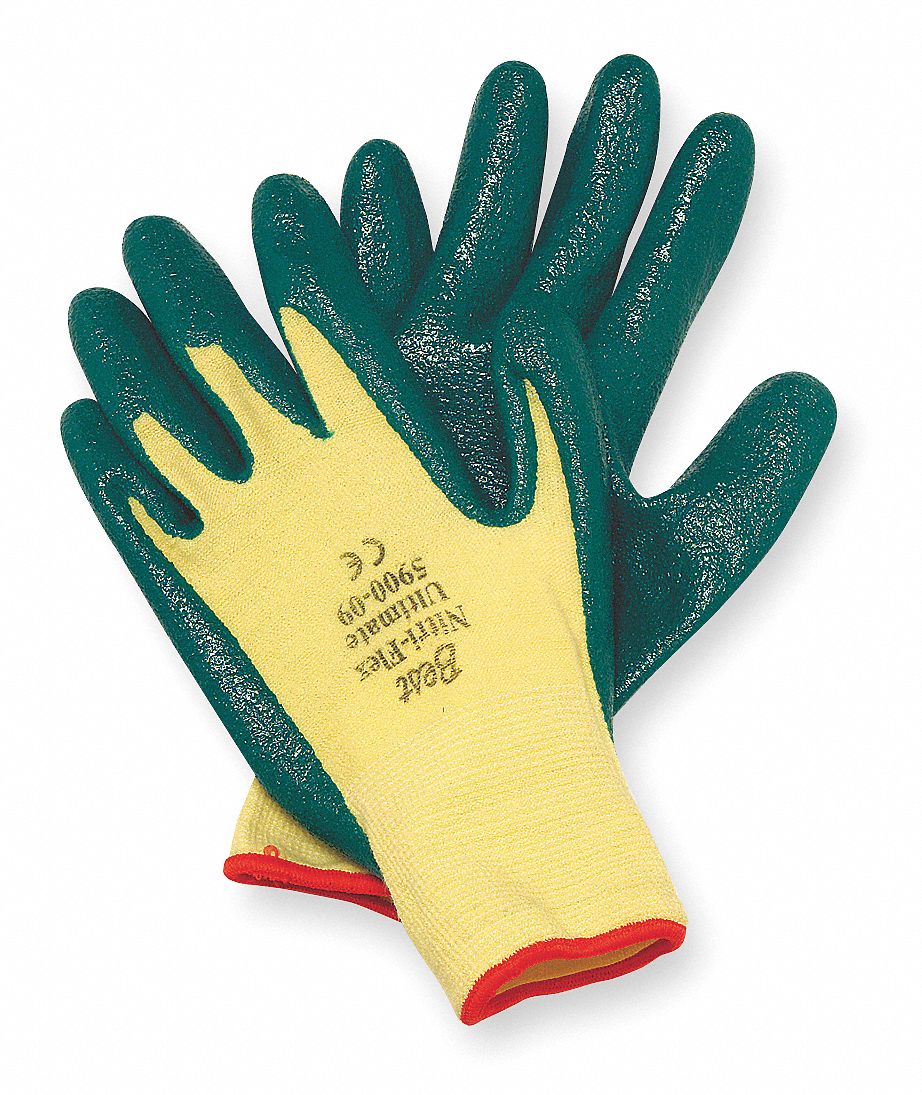 Cut Resistant Gloves,Yellow/Green,L,PR
