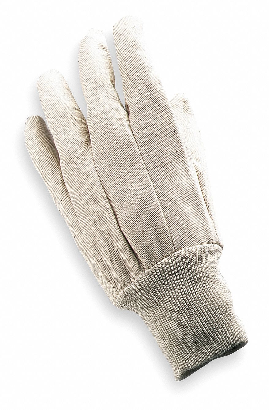 Canvas Gloves,Cotton, L,Natural,PR