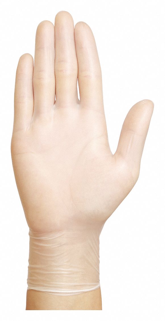 Disposable Gloves,Vinyl,L,Clear,PK100