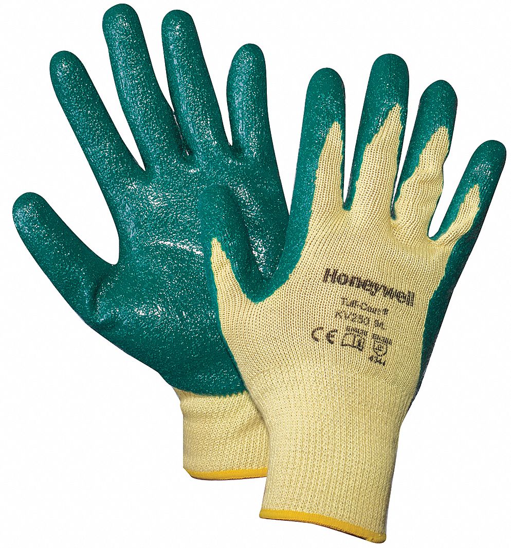 Cut Resistant Gloves,Yellow/Green,L,PR