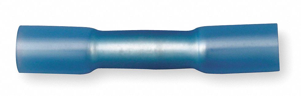 Butt Splice Connector, Blue, 16-14, PK25
