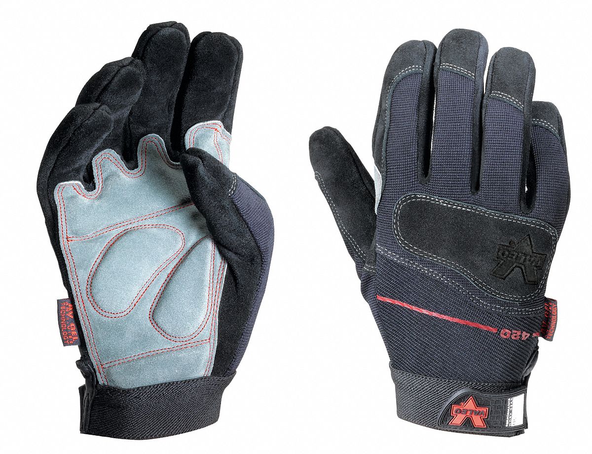 Anti-Vibration Gloves,L,Black,PR