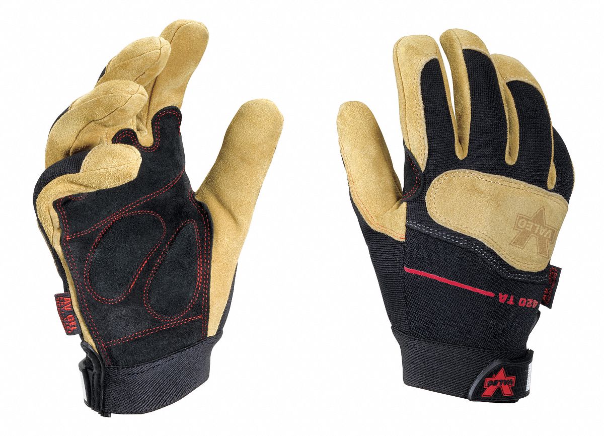 Anti-Vibration Gloves,L,Tan/Black,PR
