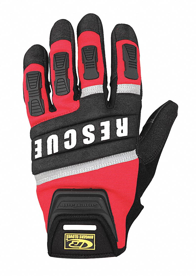 Extrication Gloves,Rescue,Red,XL,Pr
