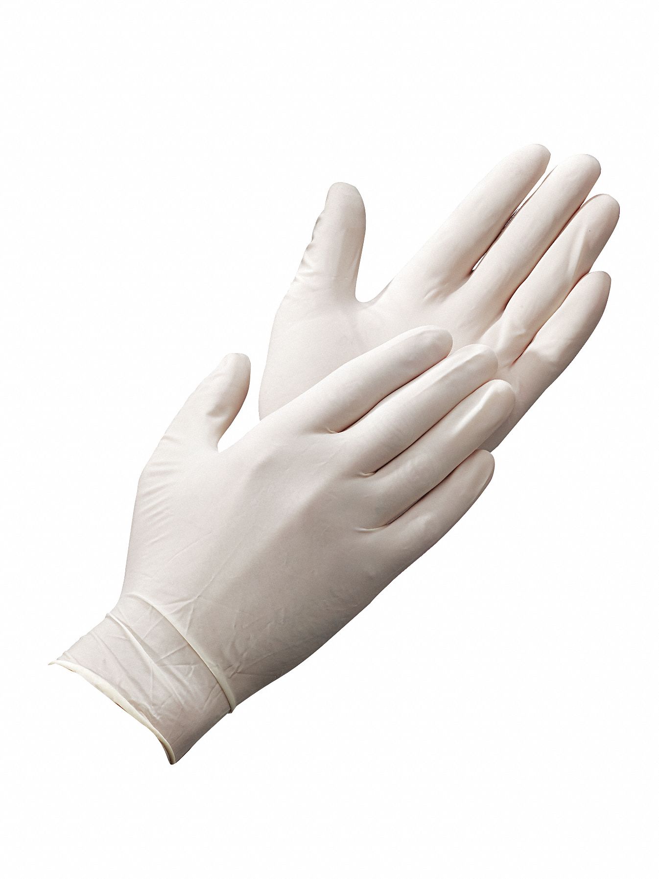 Disposable Gloves,Latex,L,White,PK100