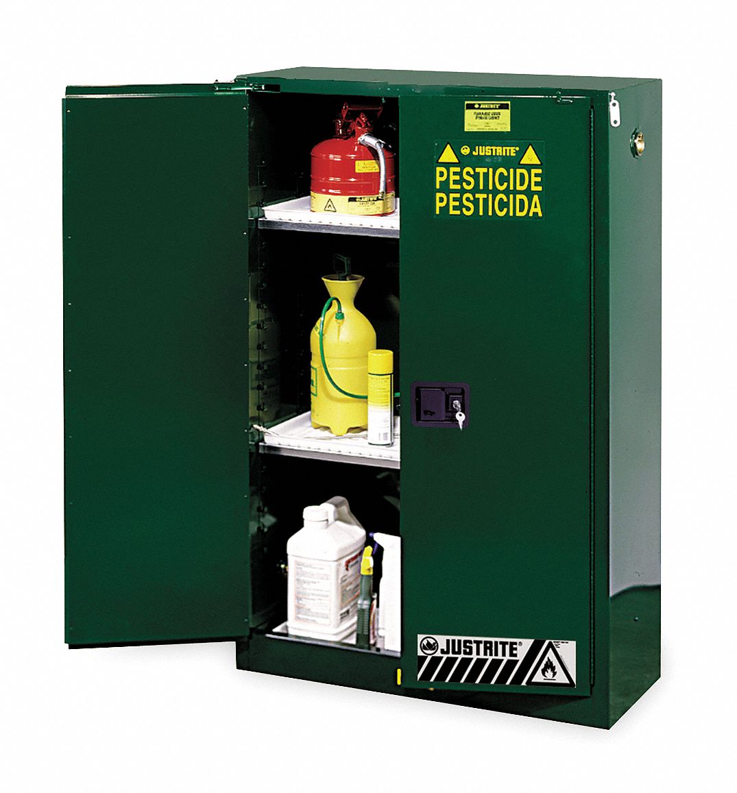 Cabinet, Pesticide, Green, 60 Gallon