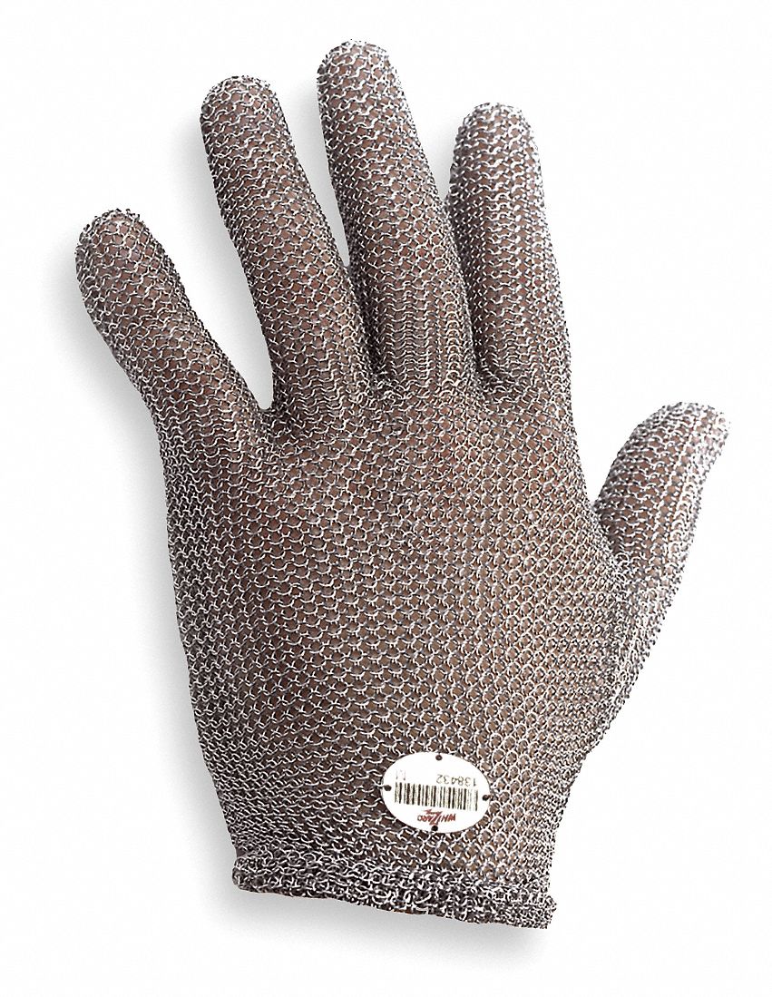 Cut Resistant Glove,Silver,Reversible,L