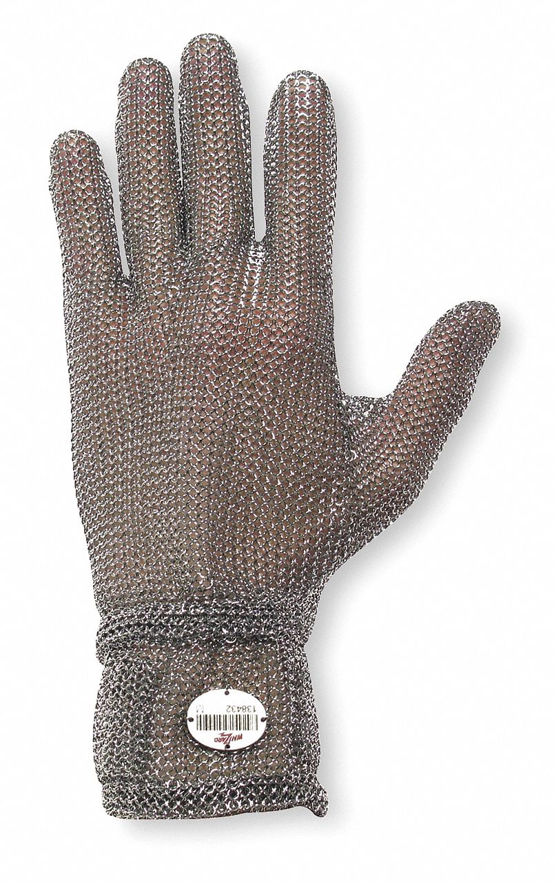Cut Resistant Glove,Silver,Reversible,M