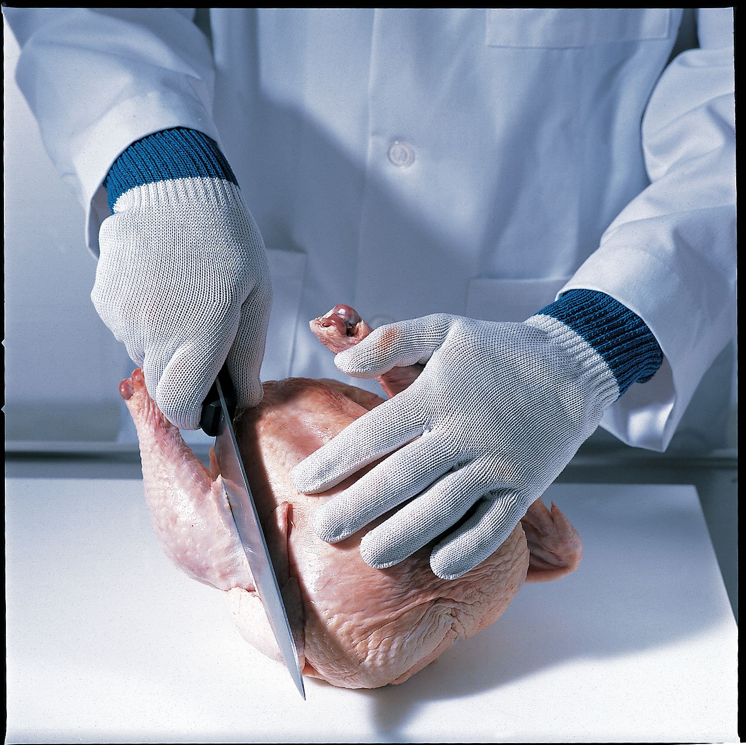Cut Resistant Glove,White,Reversible,M