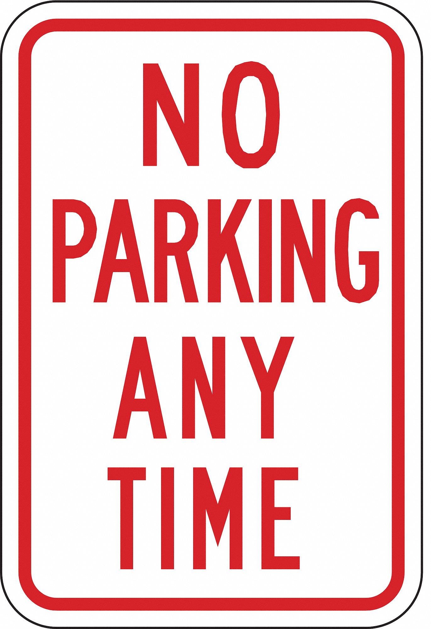 Parking Sign,18 x 12In,R/WHT,Text,R7-1