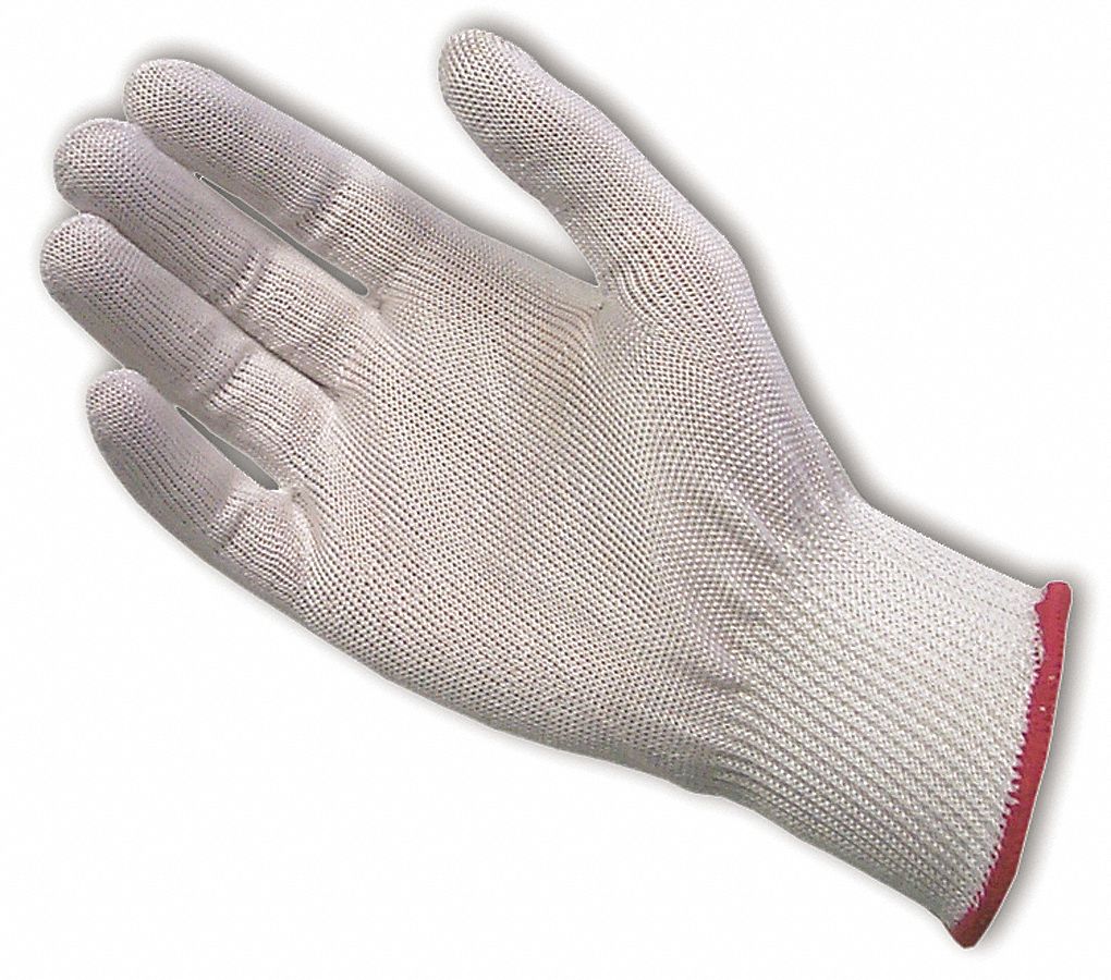 Cut Resistant Glove,White,Reversible,L