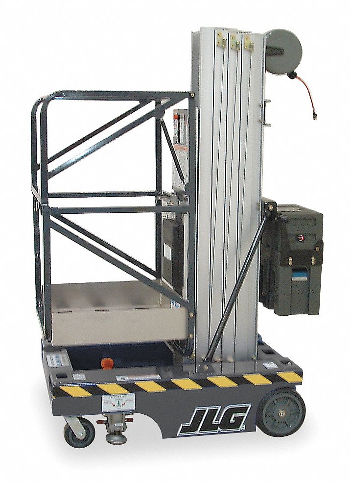 Lift, Personnel, OAL53.5In, Work H25Ft, DC