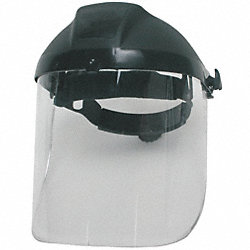 Ratchet Faceshield Asmbly, Blk, 8x16-1/2in Ratchet Faceshield Asmbly, Blk, 8x16-1/2in