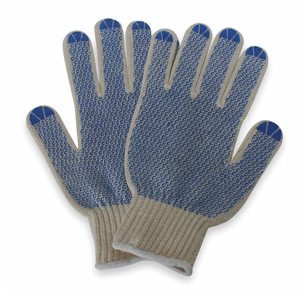 Knit Glove,Poly/Cotton,Men's L,PR