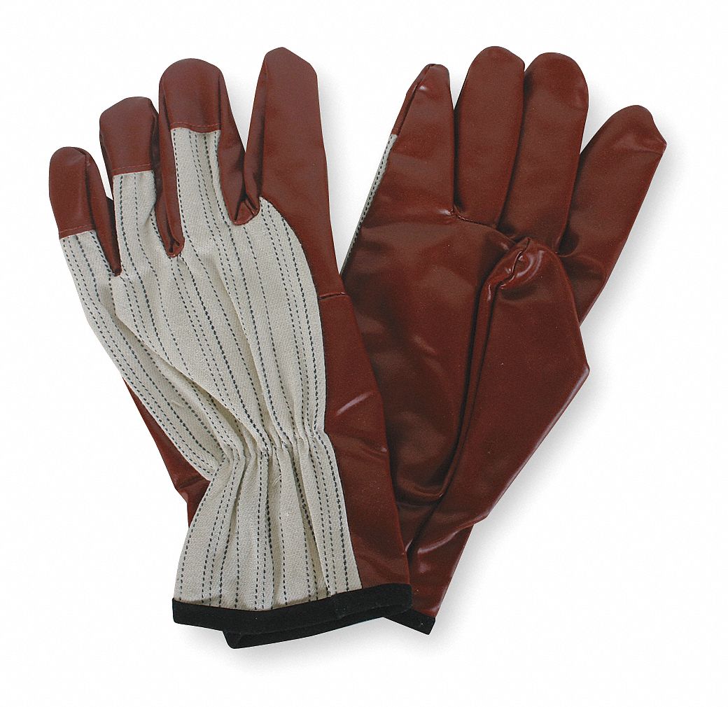 Chore Gloves,Cotton, L,White/Russet,PR