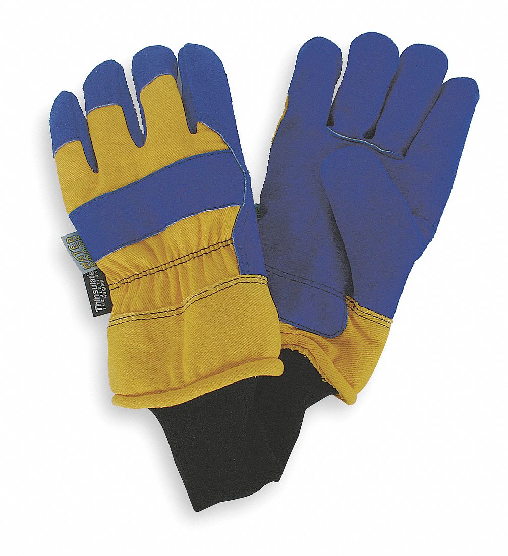 Cold Protection Gloves,L,Blue/Yellow,PR