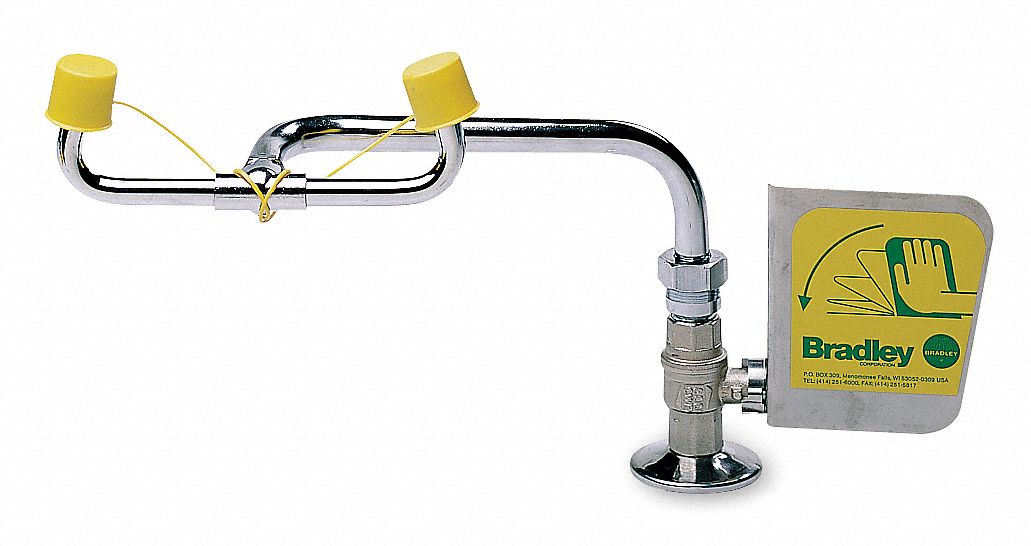 Eyewash,Deck Mount,Right Hand,SS,17-3/8W